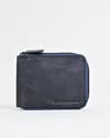 Tokyo Men’s Original Leather Zipper Wallet (Rugged Blue) - Thumbnail 1