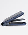 Tokyo Men’s Original Leather Zipper Wallet (Rugged Blue) - Thumbnail 3