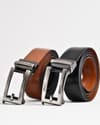 Swiss - Men's Original Leather Belt  Reversible (Black and Tan) - 28-44 - Thumbnail 6