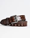 Taiwan Men's Original Leather Belt  (Vintage Brown) - 28-44 - Thumbnail 1