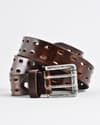 Taiwan Men's Original Leather Belt  (Vintage Brown) - 28-44 - Thumbnail 2