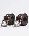 Taiwan Men's Original Leather Belt  (Vintage Brown) - 28-44 - Thumbnail 6