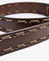 Great Britain - Men's Original Leather Belt  (Vintage Brown) - 36 - Thumbnail 2