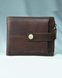 Columbus Men’s Original Leather Wallet Vintage Edition (Brown)