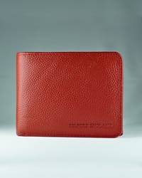 Redburry Men’s Original Leather Wallet (Red)