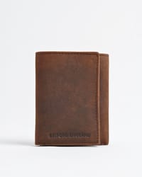 Dublin - Men’s Original Leather Trifold Wallet (Rugged Series) - Brown