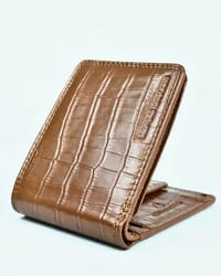 Cambridge Men’s Original Leather Wallet (Croco Brown)