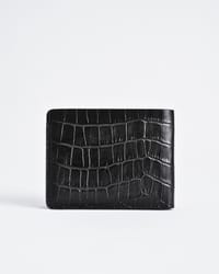 Berlin  (Sleek Series) - Men’s Original Leather Wallet - Croco Black