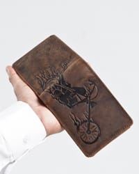 Cambridge (Limited Edition) Men’s Original Leather Wallet - Rugged Brown - Bike
