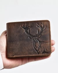 Cambridge (Limited Edition) Men’s Original Leather Wallet - Rugged Brown - Deer