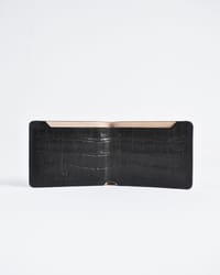 Heritage (Sleek Series) - Men’s Original Leather Wallet - Croco Black
