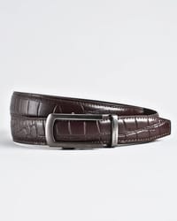 Oxford Men's Original Leather Belt  (Croco Brown) - 28-44