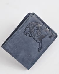 Cambridge (Limited Edition) Men’s Original Leather Wallet - Rugged Blue - Lion
