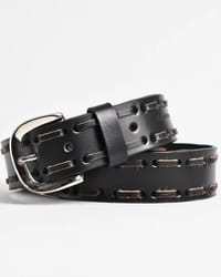 Great Britain - Men's Original Leather Belt  (Black) - 34