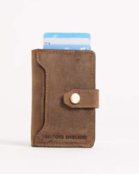 Las Vegas - Men’s Original Leather Wallet - One-Click Card Access - (Rugged Tan)