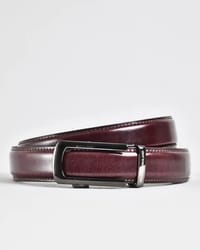Oxford Men's Original Leather Belt  (Burgundy Blend) - 28-44
