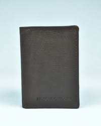 Britian - Men’s Original Leather Tri-Fold Wallet - Coffee Brown