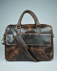 Executive Men's Original Leather Laptop Bag (Vintage Brown)