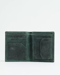 Hyde(Sleek Series) Men’s Original Leather Wallet (Rugged Green)