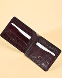 Berlin (Sleek Series) - Men’s Original Leather Wallet (Croco Cherry)