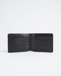 Conway (Sleek Series)- Men’s Original Leather Wallet (Croco Black)