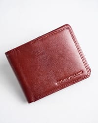 Helston Men’s Original Leather Wallet (Cherry & Brown Blend )