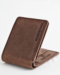 Cambridge - Men’s Original Leather Wallet (Rugged Series) - Brown