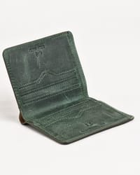 Boston (Sleek Series) - Men’s Original Leather Wallet (Rugged Green)