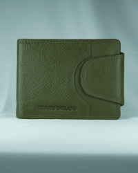 Commando Men’s ORIGINAL LEATHER Wallet | RFID PROTECTED (Military Green)