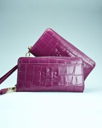 Lyra - Women’s Original Leather Wallet - Purple