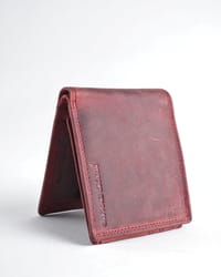 Harvard Men’s Original Leather Wallet (Rugged Series) - Cherry