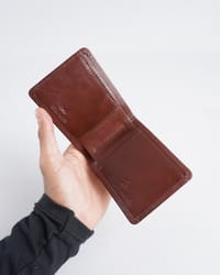 Conway (Sleek Series) -  Men’s Original Leather Wallet (Rich Brown)