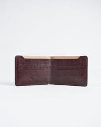 Heritage (Sleek Series) - Men’s Original Leather Wallet - Croco Cherry