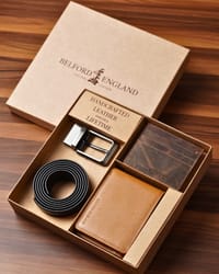 Personalized Leather Wallet , Belt & Card Holder - Premium Gift for B'day & Anniversary