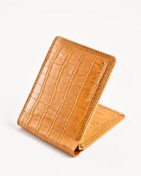 Real Madrid - Men’s Original Leather Wallet (Almond Croco Brown)