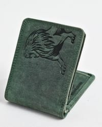 Cambridge (Limited Edition) Men’s Original Leather Wallet - (Rugged Green) - Lion