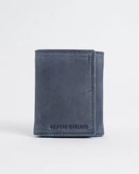Dublin - Men’s Original Leather Trifold Wallet (Rugged Series) - Blue