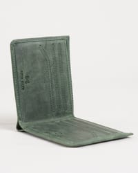 Texas (Sleek Series) - Men’s Original Leather Wallet (Rugged Green)