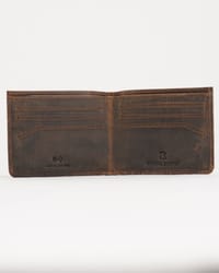 Texas (Sleek Series) - Men’s Original Leather  Wallet (Rugged Brown)