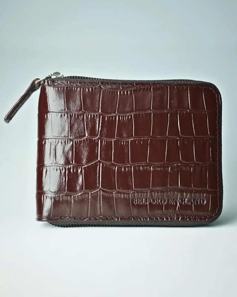 Luxury Series Men’s Original Leather Wallet (Cherry) - Image 3