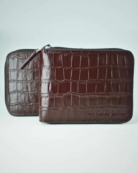 Luxury Series Men's Original Leather Wallet - Cherry - Image 4