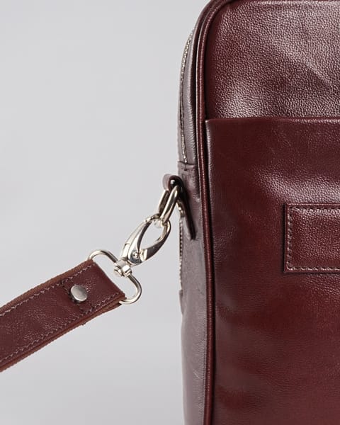 Executive Men's 100% Original Leather Large Briefcase - Rich Brown - Image 6