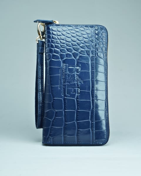 Lyra - Women’s Original Leather Wallet - Blue - Image 3