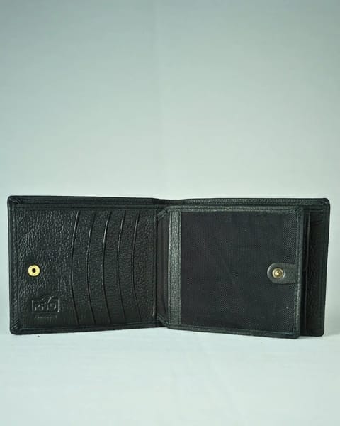 Chester - Men’s Original Leather Wallet (With 10 Card Slots) - Black - Image 3