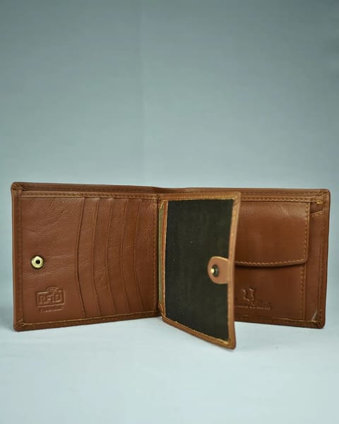 Chester - Men’s Original Leather Wallet (With 10 Card Slots) - Tan - Image 3