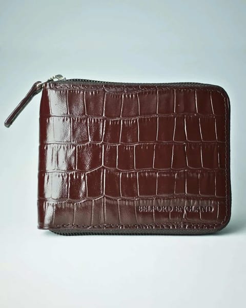 Luxury Series Men’s Original Leather Wallet (Cherry) - Image 3