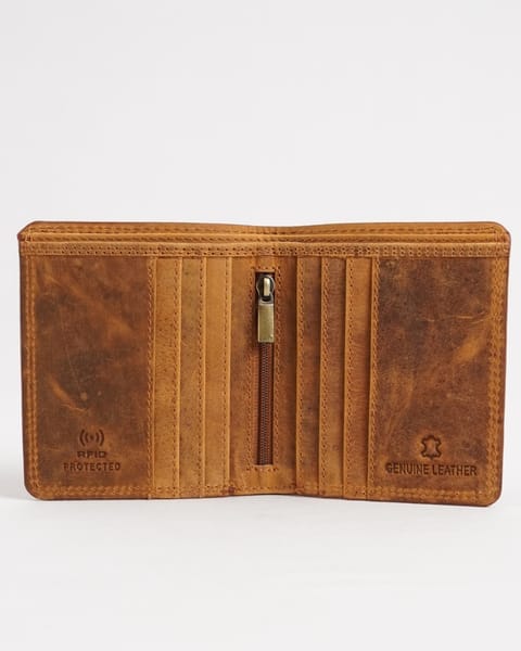 Aubrey - Men’s Original Leather Wallet - Rugged Tan - Image 3