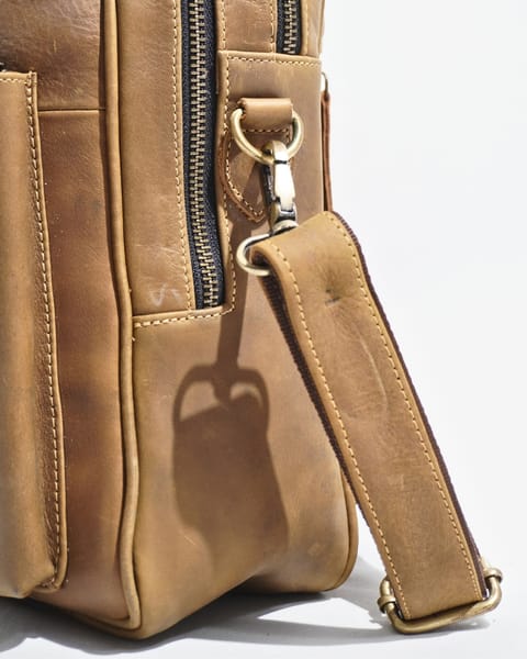 Crown Edition - Men's Executive 100% Original Leather Large Briefcase - Luxury Brown - Image 10