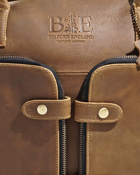 Crown Edition - Men's Executive 100% Original Leather Large Briefcase - Luxury Brown - Image 7