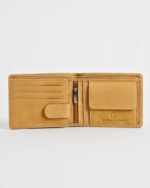 Cambridge (Limited Edition) Men’s Original Leather Wallet - Rugged Tan - Deer - Image 4